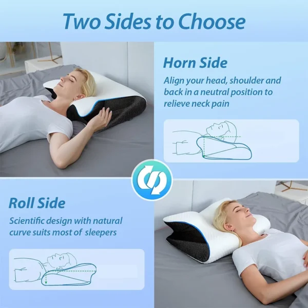 Butterfly Sleep Memory Neck Pillow Slow Rebound Comfortable Memory Foam Sleep Pillow Cervical Orthopedic Neck Massage Bed Pillow - Image 5